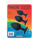 BUTT PLUG BLACK 2.75" THE RELUXER W/ SHIMMER JEWELS